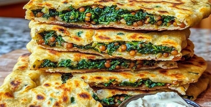 Wrap de Lentejas turcas (rojas) y Espinaca