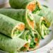 Wrap de espinaca con hummus